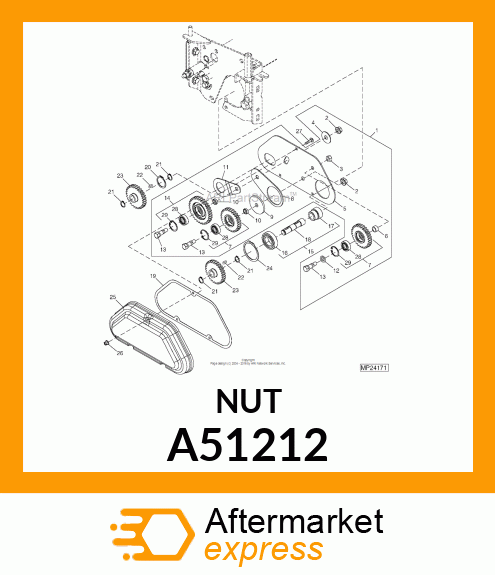 LOCKNUT, HEX DEFLECTED THD M10 A51212