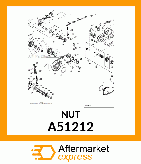 LOCKNUT, HEX DEFLECTED THD M10 A51212