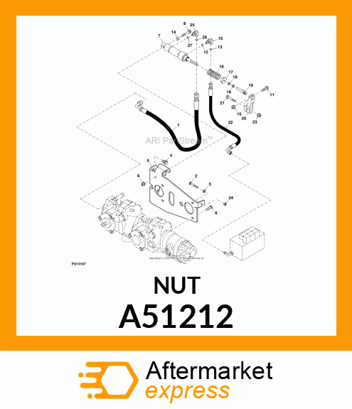 LOCKNUT, HEX DEFLECTED THD M10 A51212