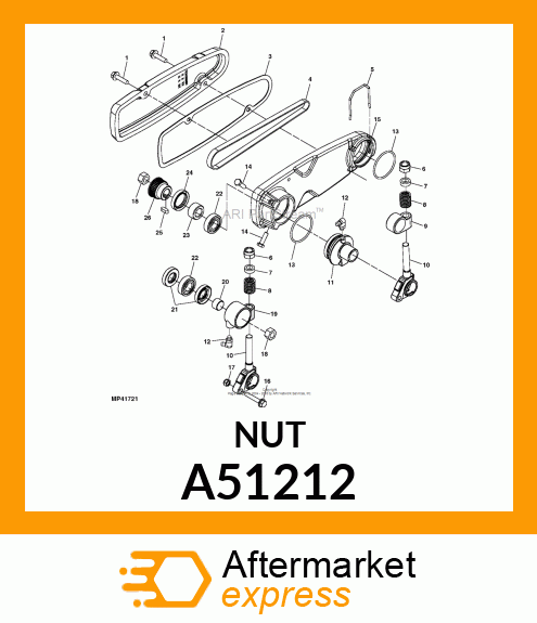 LOCKNUT, HEX DEFLECTED THD M10 A51212