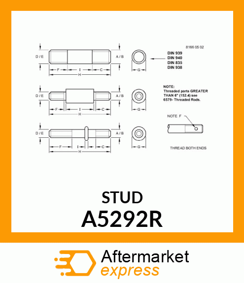 STUD,PLATED A5292R