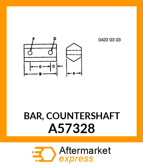 BAR, COUNTERSHAFT A57328