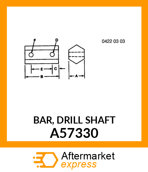 BAR, DRILL SHAFT A57330