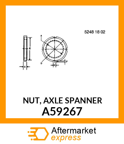 NUT, AXLE SPANNER A59267