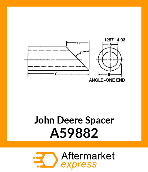 SPACER, SINGLE SLANT RND 7.5" A59882