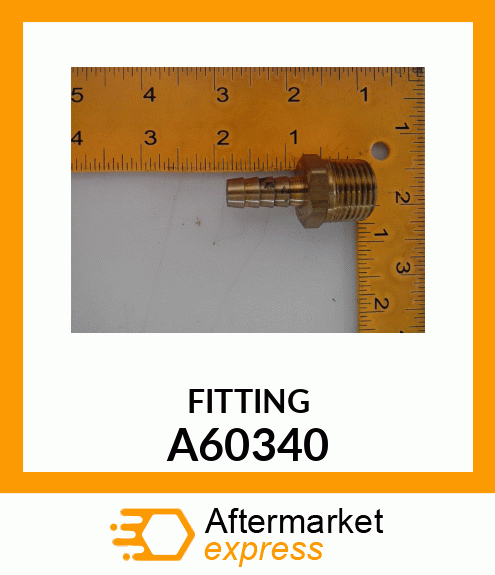 BARBED FITTING, 1/2" NPT X 3/8" A60340