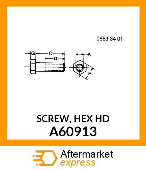 SCREW, HEX HD A60913