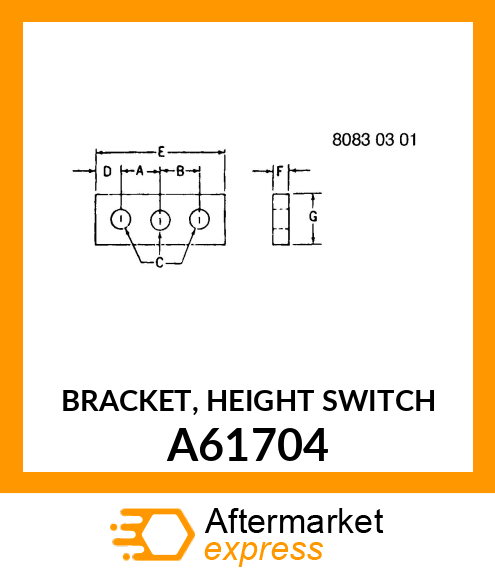 BRACKET, HEIGHT SWITCH A61704