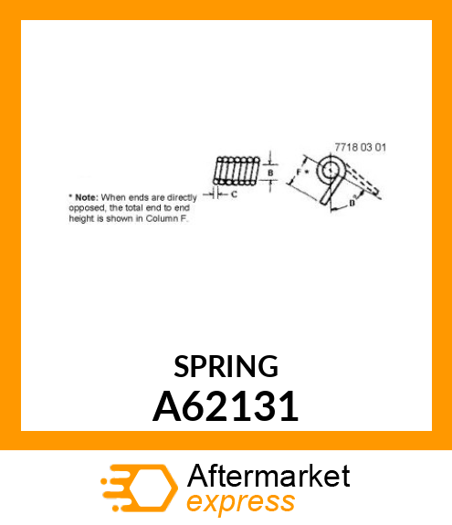 SPRING, TORSION A62131