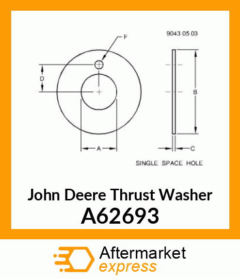 WASHER, GARLOCK G18DXR A62693