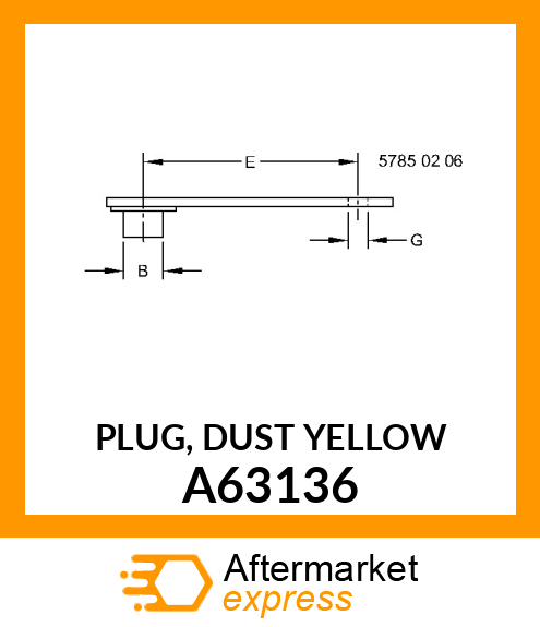 PLUG, DUST YELLOW A63136