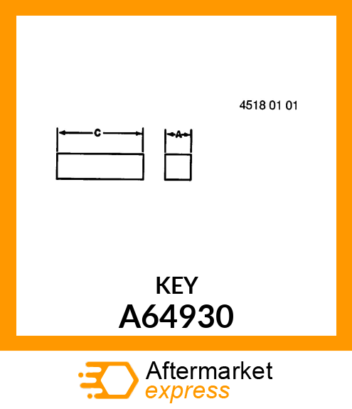 KEY, CRANKSHAFT A64930