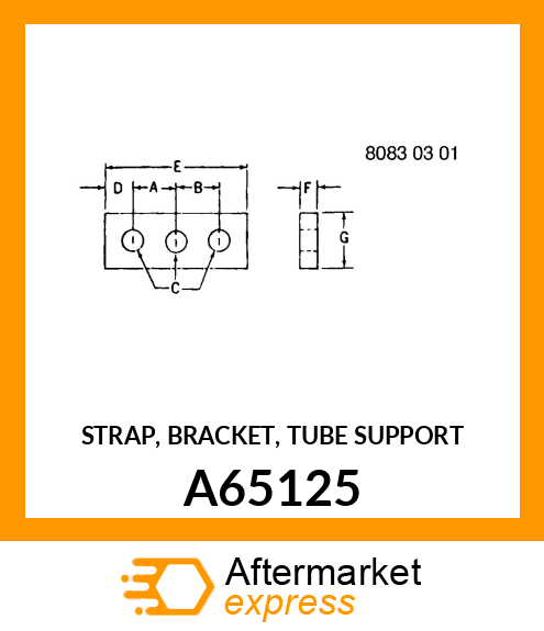 STRAP, BRACKET, TUBE SUPPORT A65125