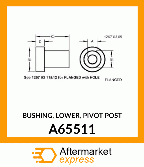 BUSHING, LOWER, PIVOT POST A65511