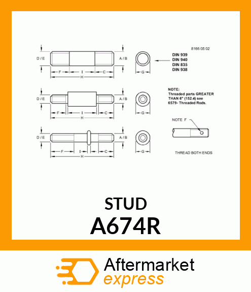 STUD A674R