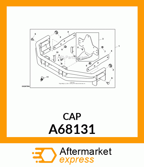 PLUG, HAND/SAFETY RAIL A68131