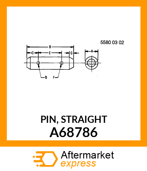 PIN, STRAIGHT A68786