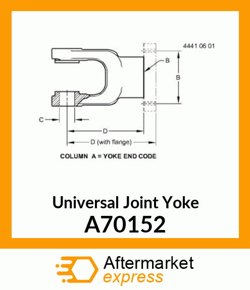 Universal Joint Yoke A70152