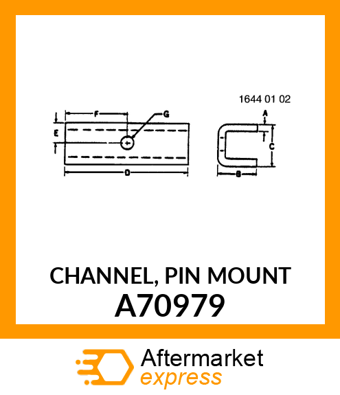 CHANNEL, PIN MOUNT A70979