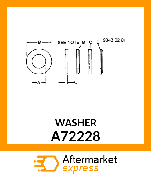 WASHER, HUB ASSEMBLY A72228