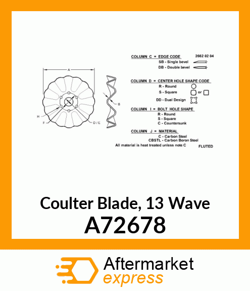 Disk Colter A72678