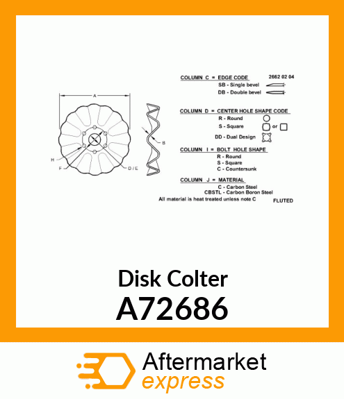 Disk Colter A72686