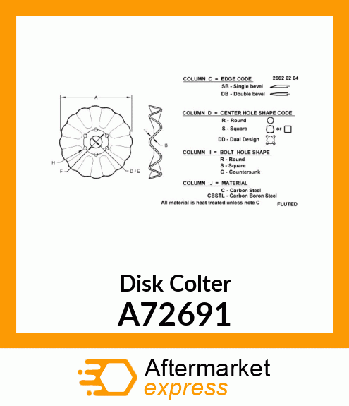 Disk Colter A72691