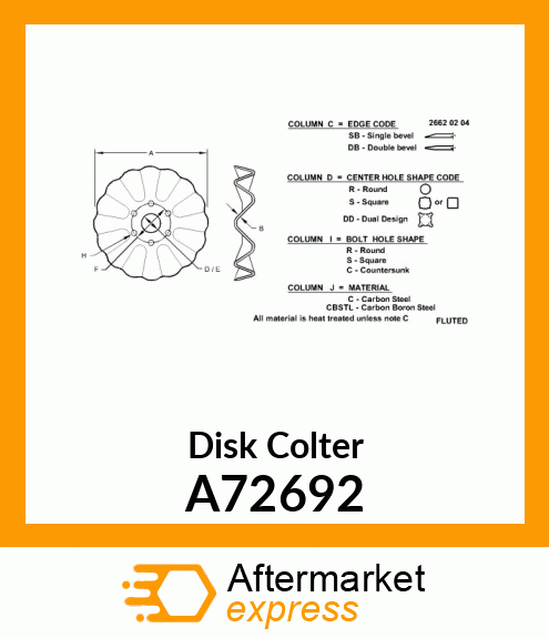 Disk Colter A72692