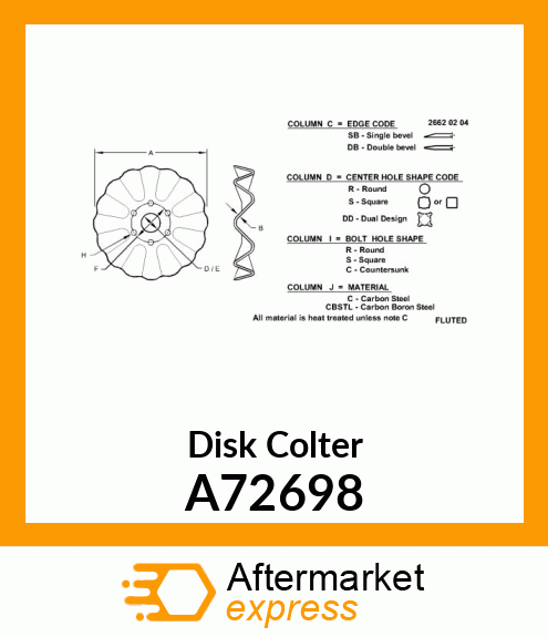 Disk Colter A72698