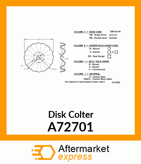 Disk Colter A72701