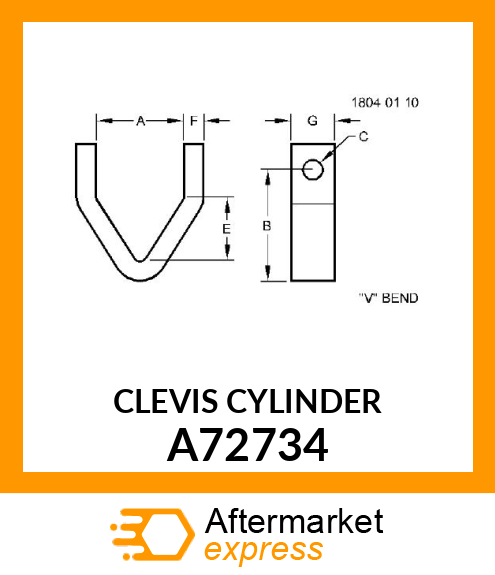 CLEVIS CYLINDER A72734