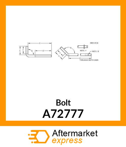 Bolt A72777