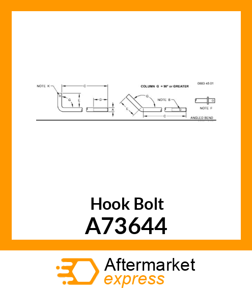 Hook Bolt A73644