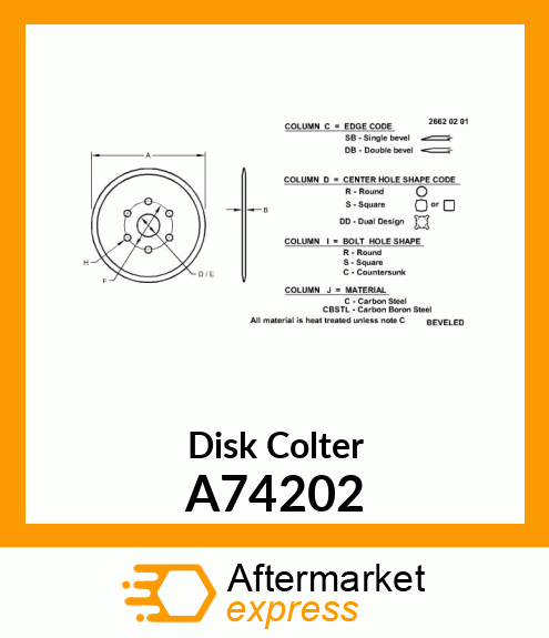Disk Colter A74202