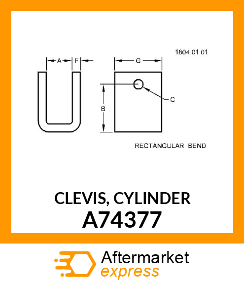 CLEVIS, CYLINDER A74377