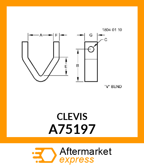 CLEVIS, CYLINDER 31 A75197