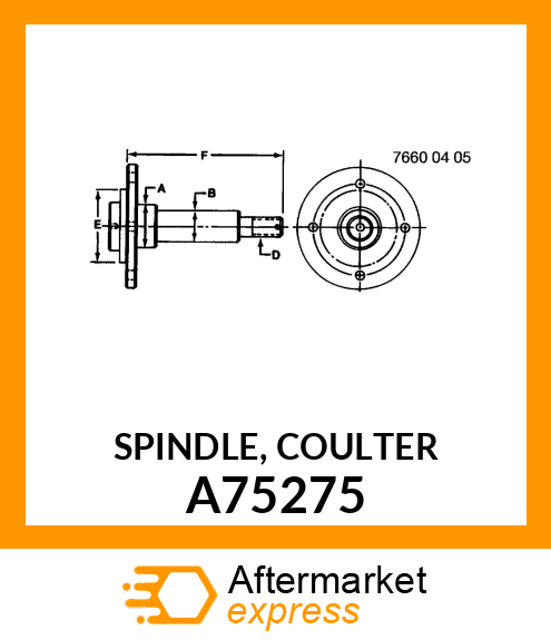 SPINDLE, COULTER A75275