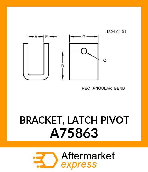 BRACKET, LATCH PIVOT A75863