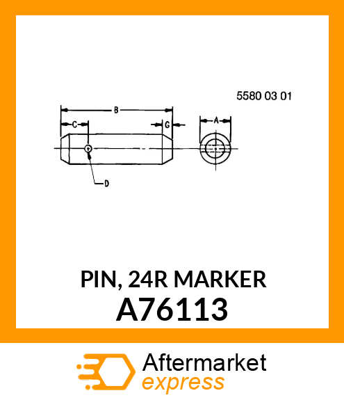 PIN, 24R MARKER A76113