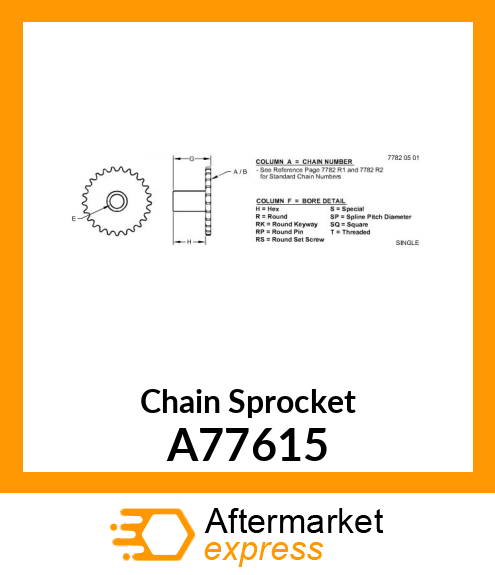 Chain Sprocket A77615