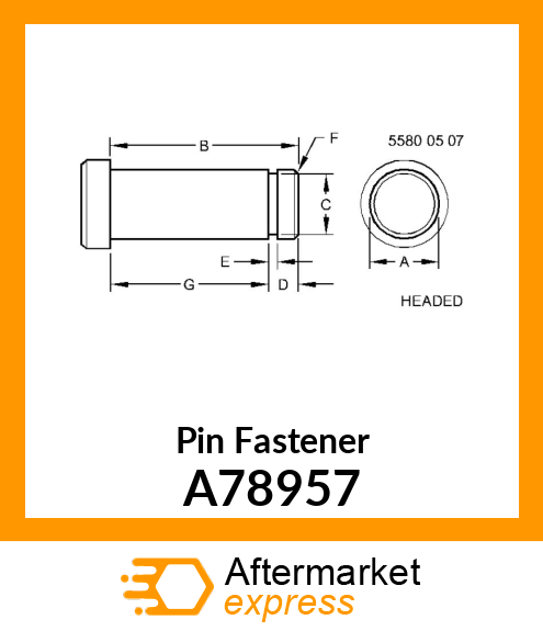 Pin Fastener A78957
