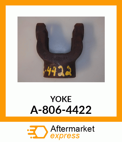 Universal Joint Yoke - Y RD BOR 44 1-3/8 DBL KEY A-806-4422