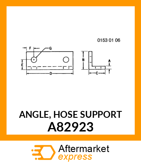 ANGLE, HOSE SUPPORT A82923