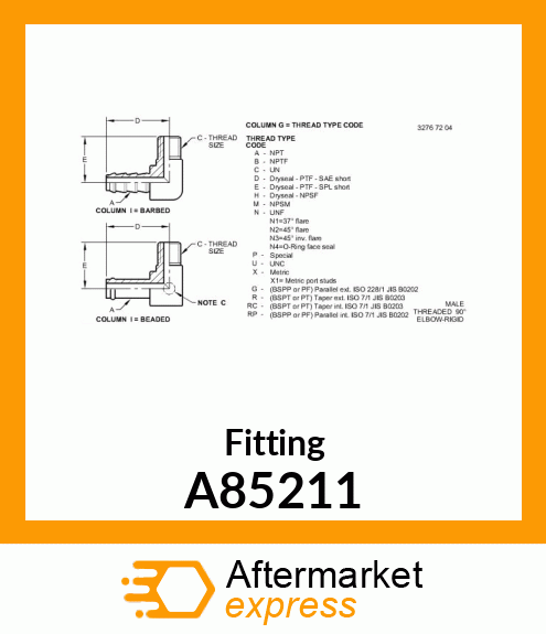 Fitting A85211