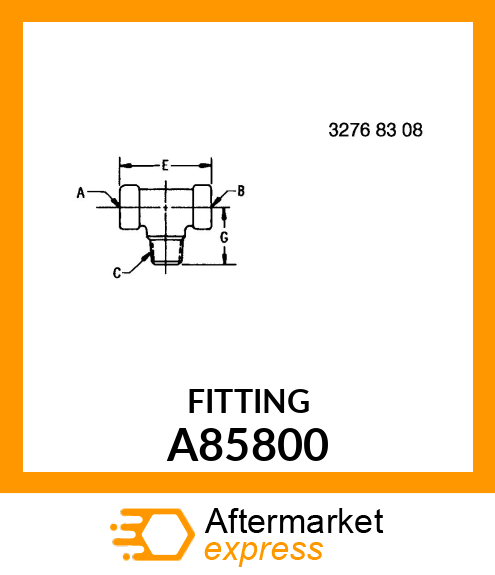 FITTING, TEE SWIVEL A85800