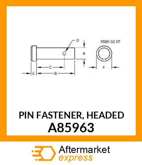 PIN FASTENER, HEADED A85963