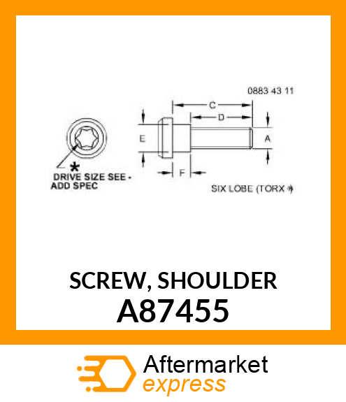 SCREW, SHOULDER A87455