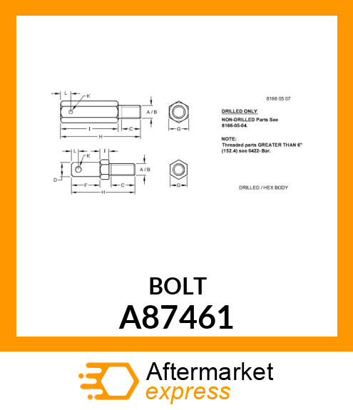 STUD, SPRING GUIDE A87461