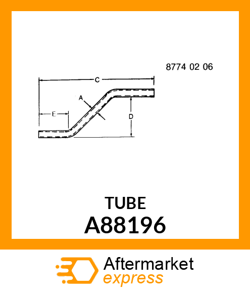 TUBE, 350 / 430 TBT, TOP RR DS A88196