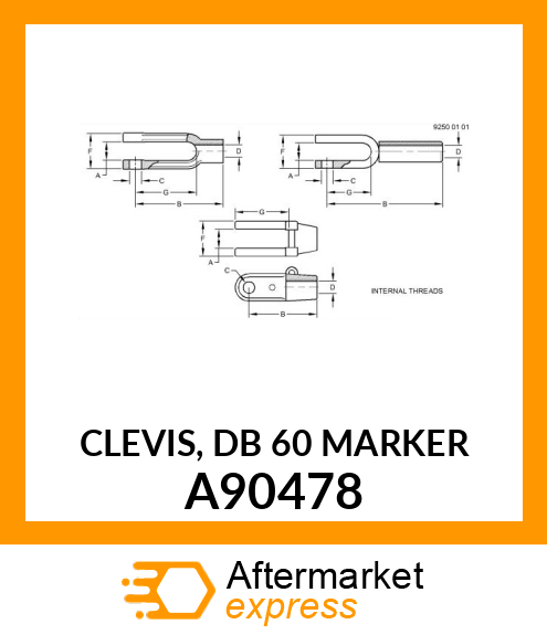 CLEVIS, DB 60 MARKER A90478